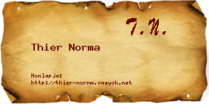 Thier Norma névjegykártya